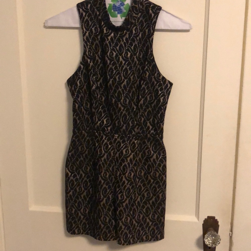 Black and Gold Cocktail Party Romper
